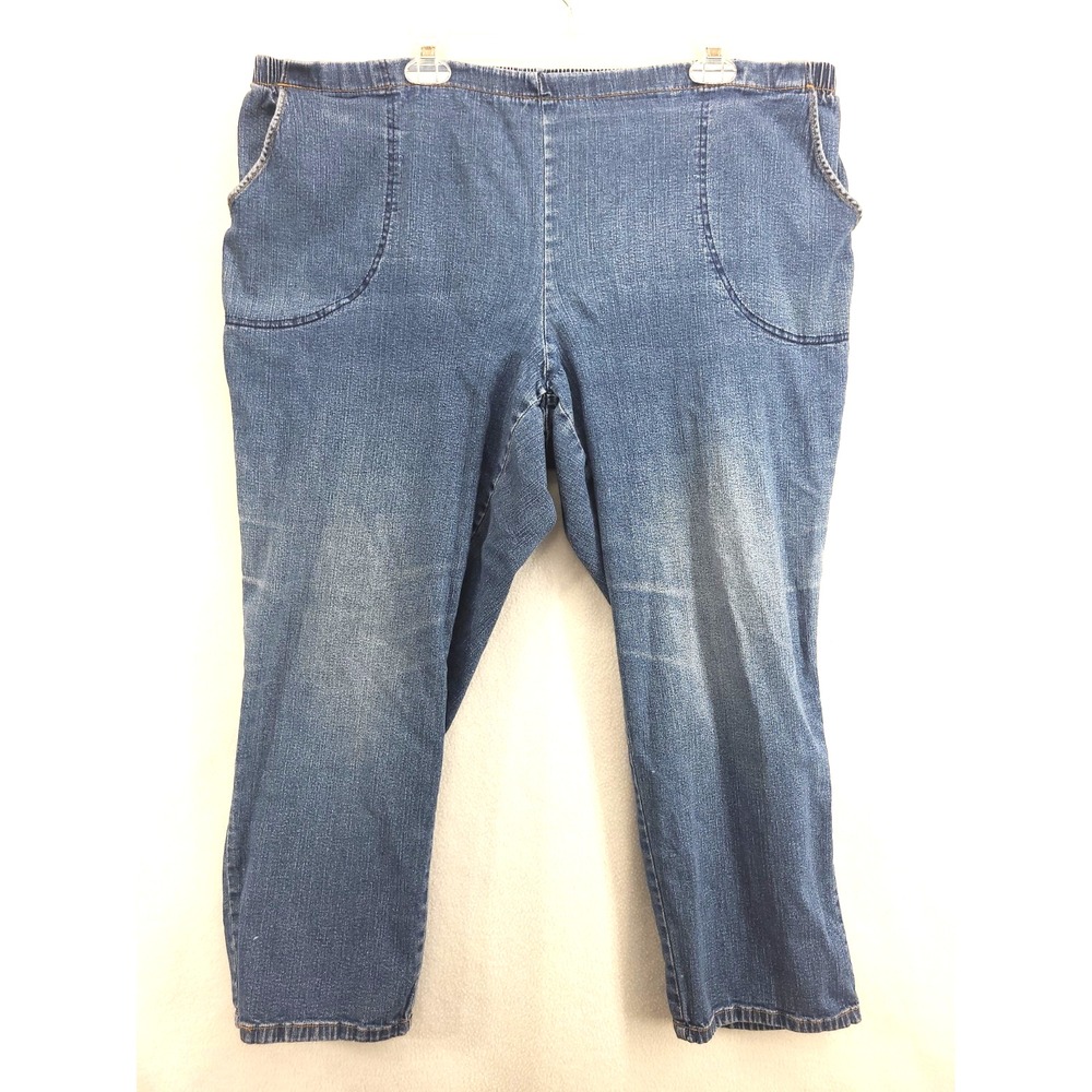 Vintage JMS 3X Cropped Jeans Elastic Waist Just My Size